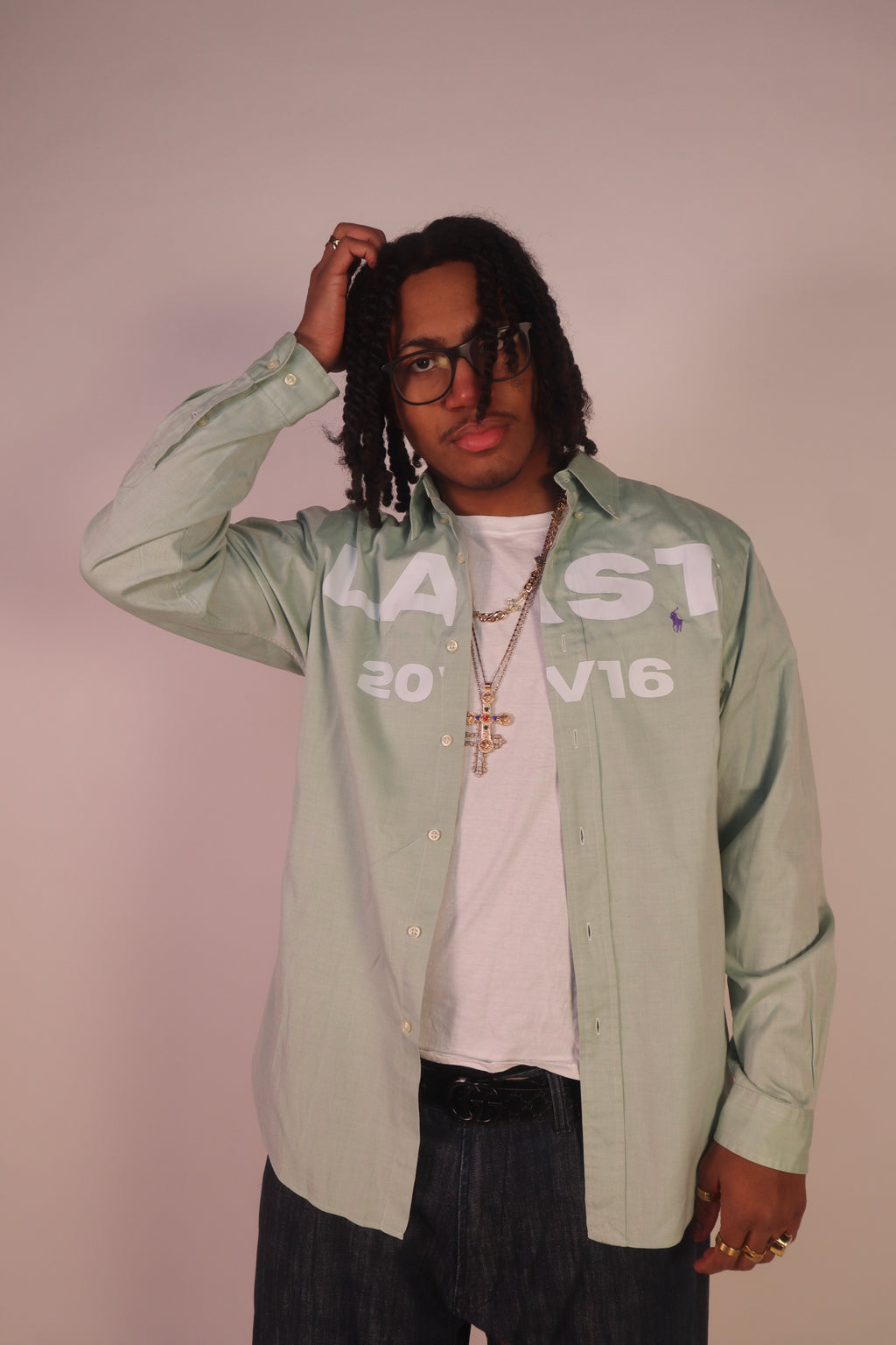 Green Long Sleeve Button Down