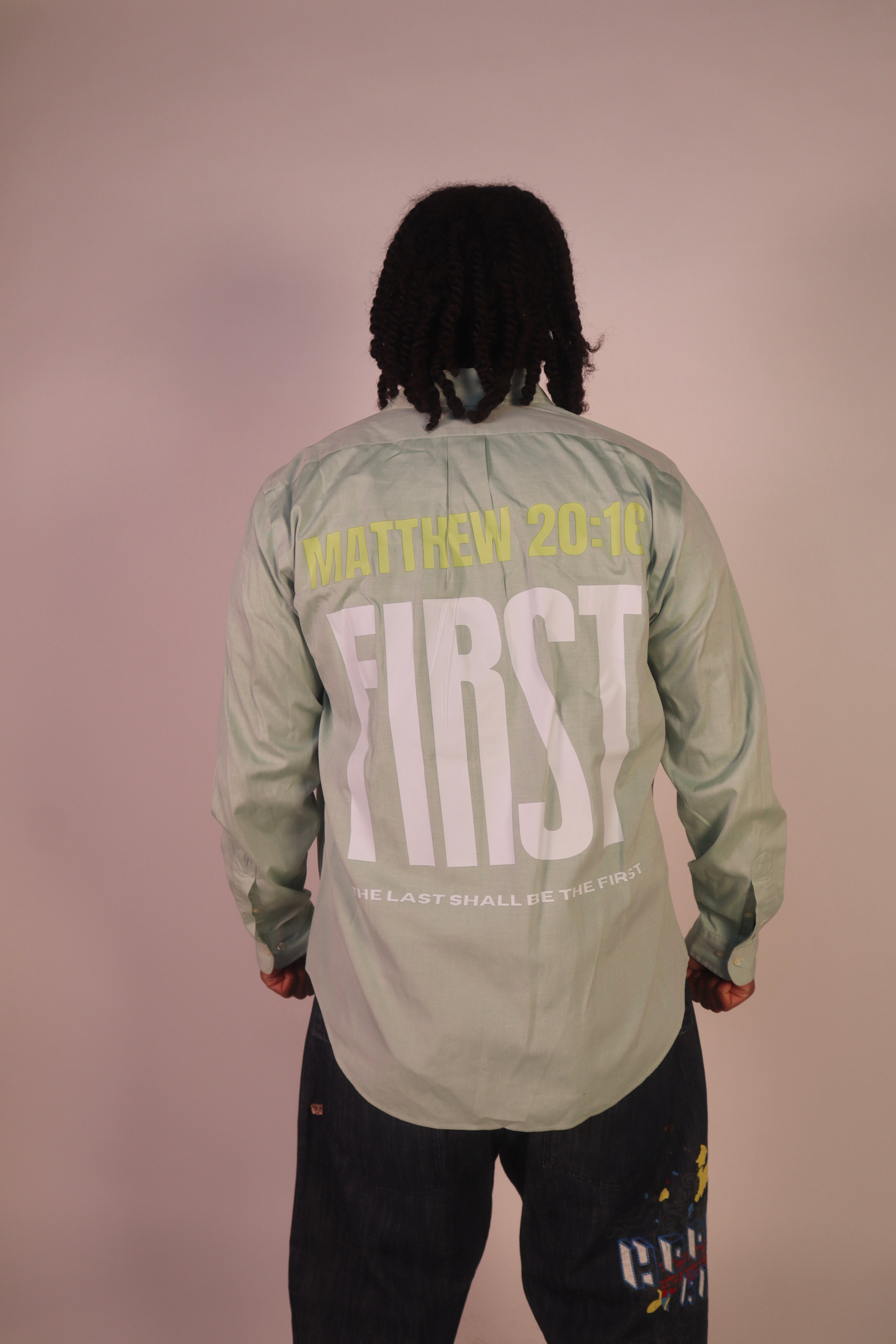 Green Long Sleeve Button Down